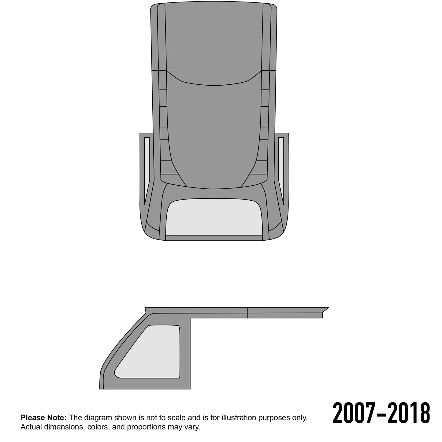 FAST BACK, 2-Piece, DOOR 07-18 WRANGLER JK