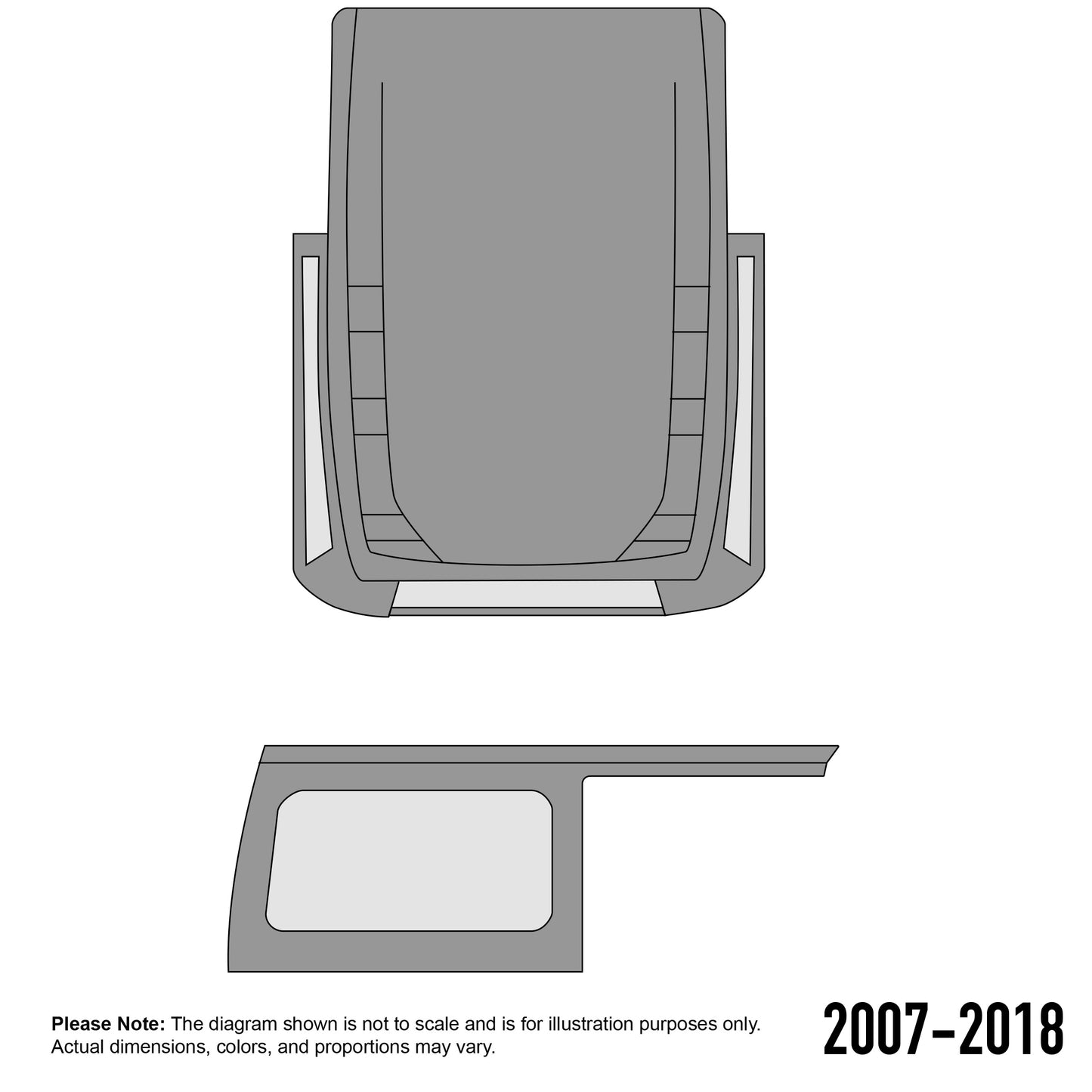 2 DOOR 07-18 WRANGLER JK | 1-PIECE DESIGN, SQUARE BACK