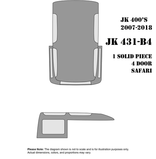 4 DOOR 07-18 WRANGLER JK | 1-Piece Design, SAFARI
