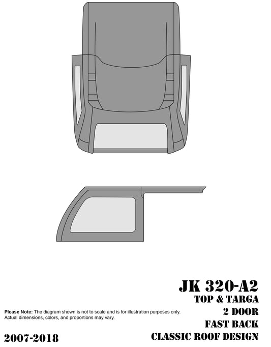 2 DOOR 07-18 WRANGLER JK | 2-PIECE DESIGN, FAST BACK