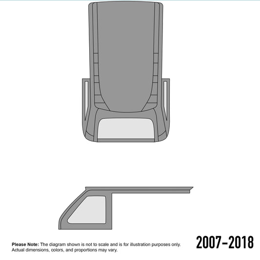 FAST BACK, 1-Piece, 4 DOOR, 07-18 WRANGLER JK