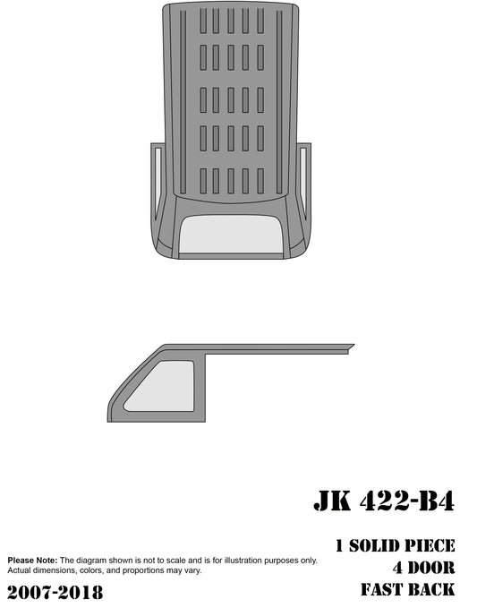 4 DOOR 07-18 WRANGLER JK | 1 - Piece Design, FAST BACK