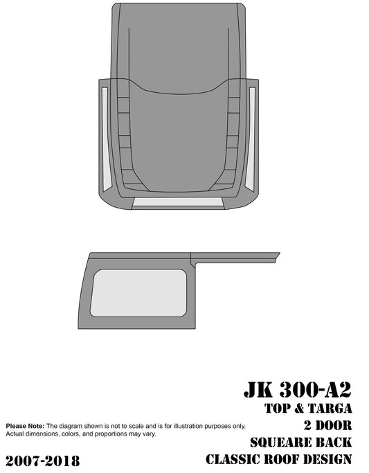 2 DOOR 07-18 WRANGLER JK | 2-PIECE DESIGN, SQUARE BACK